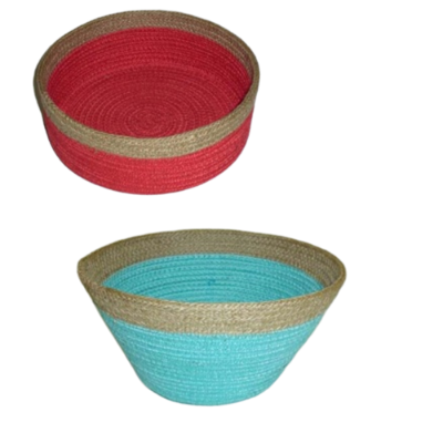 Jute Rope Bowl with Pan