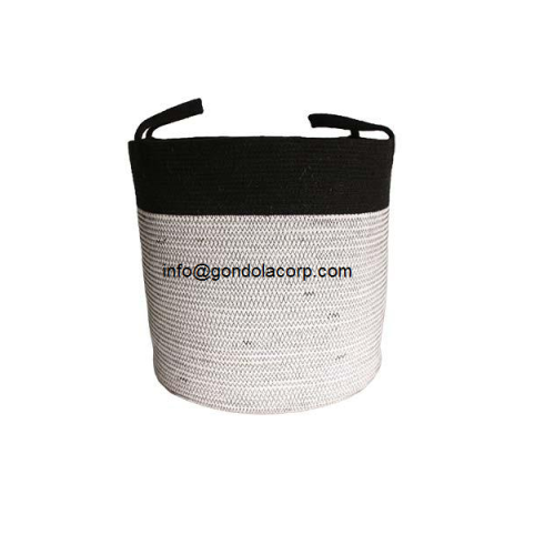 JUTE BLACK BORDER BAG-BASKET