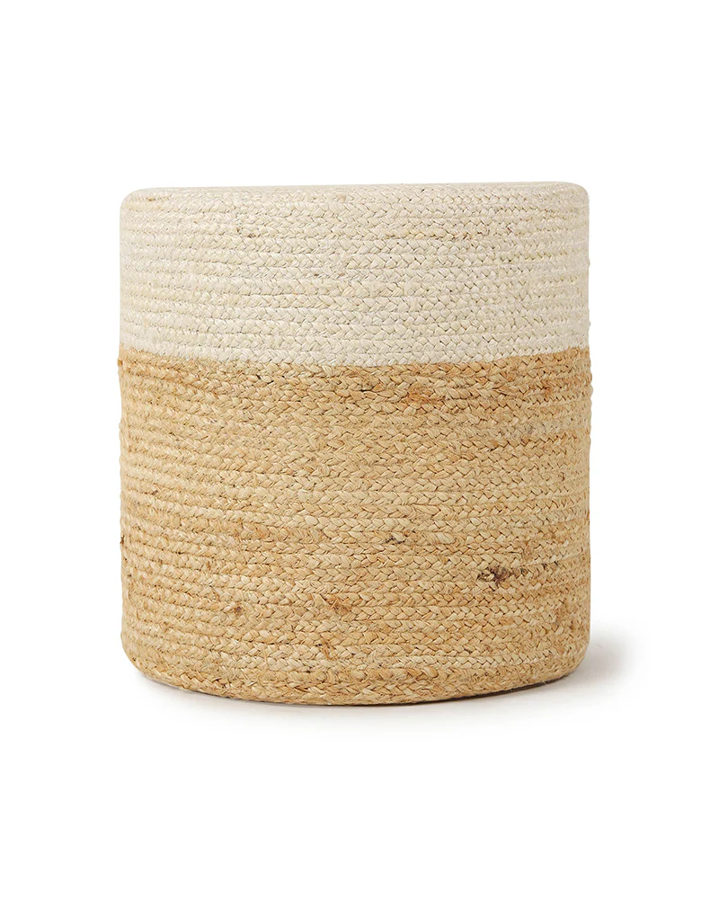 Jute Round Pouf