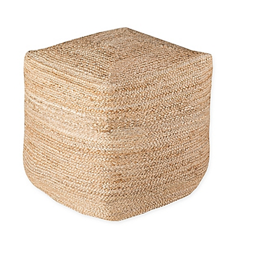 Jute Beni Square Pouffe